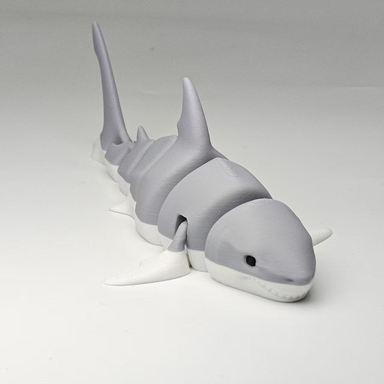3D Printed Realistic Great White Shark with Movable Joints - Marine Animal Series Bestseller Small