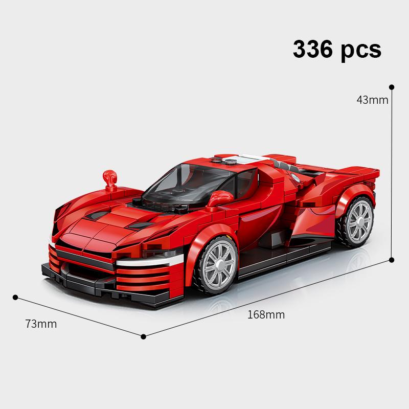 City Technical Car Speed  Racing Car Building Blocks Sports Police Car Pick Up MOC Creative Vehicle Toys