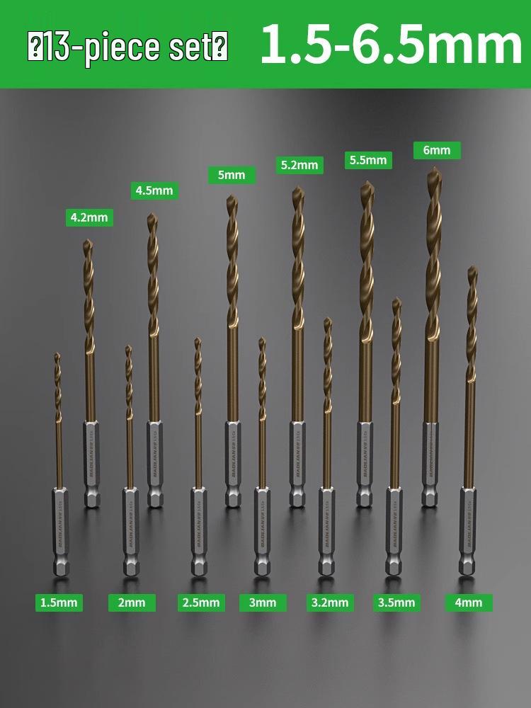 Hex Shank High Hardness Cobalt HSS Twist Drill Bit Set for Stainless Steel and Iron