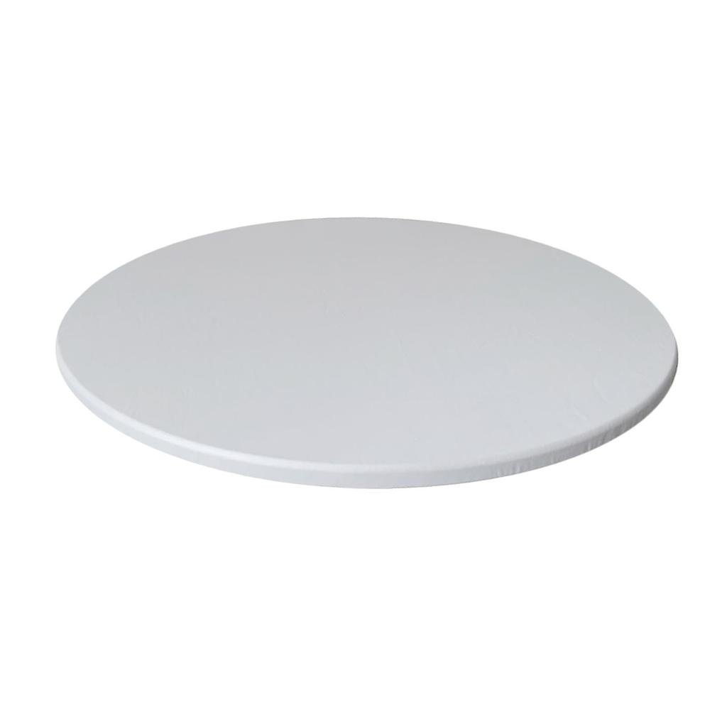Elastic Edged Round Table Cloth Oilproof 27.5-33.5" Wipeable Cover Easy to Clean