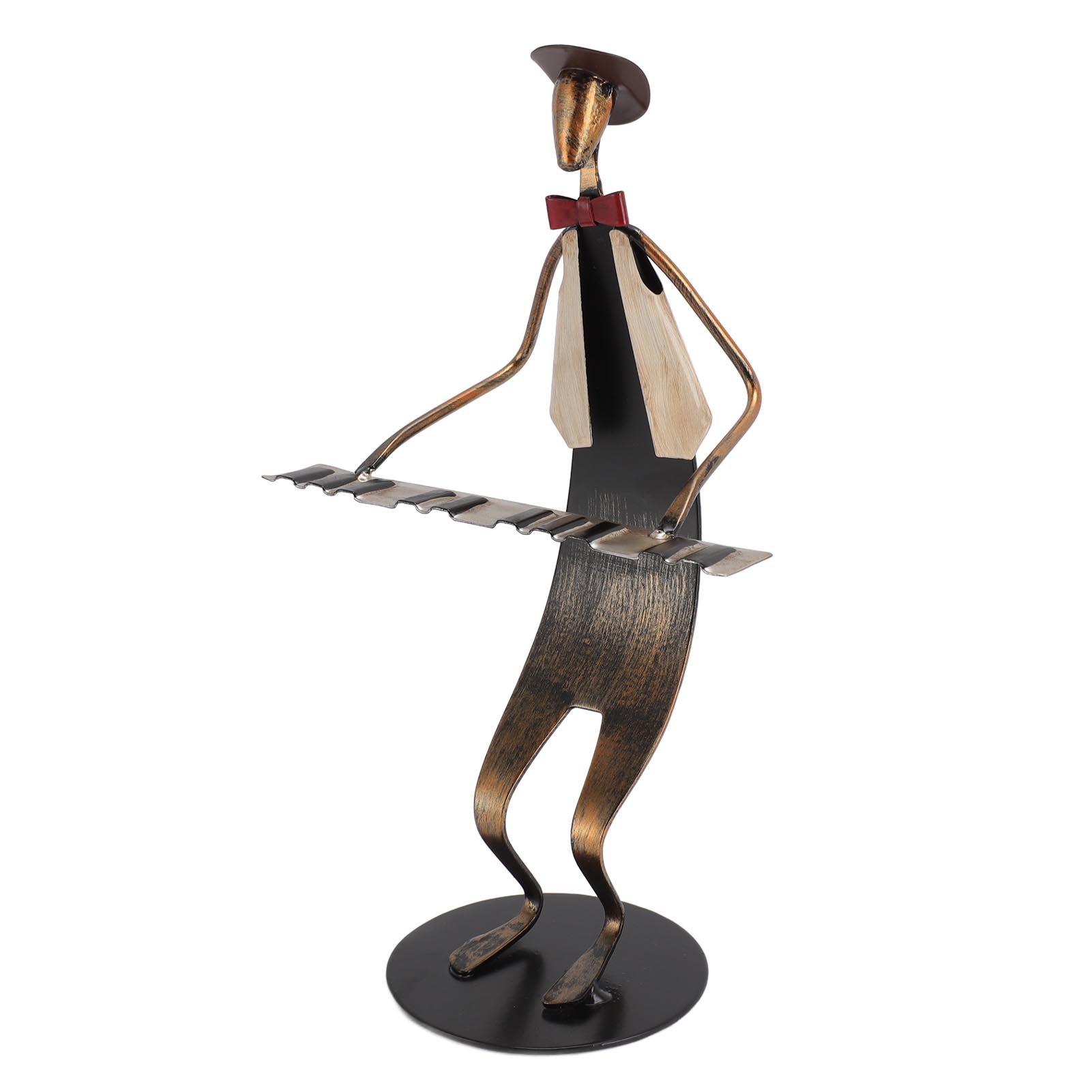 

Статуэтка пианиста, устойчивое основание, элегантная декоративная металлическая музыкальная статуэтка, украшение для полки стола