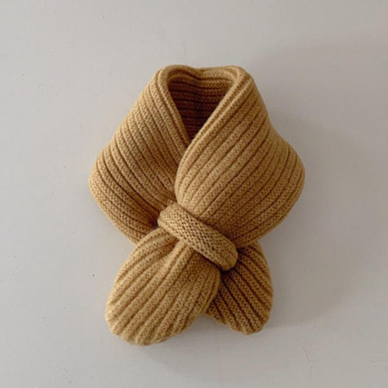 Stylish Children Wool Scarf Soft & Comfortable Kids Scarf Solid Color Scarf Knitted Scarf Perfect for Autumn & Winter