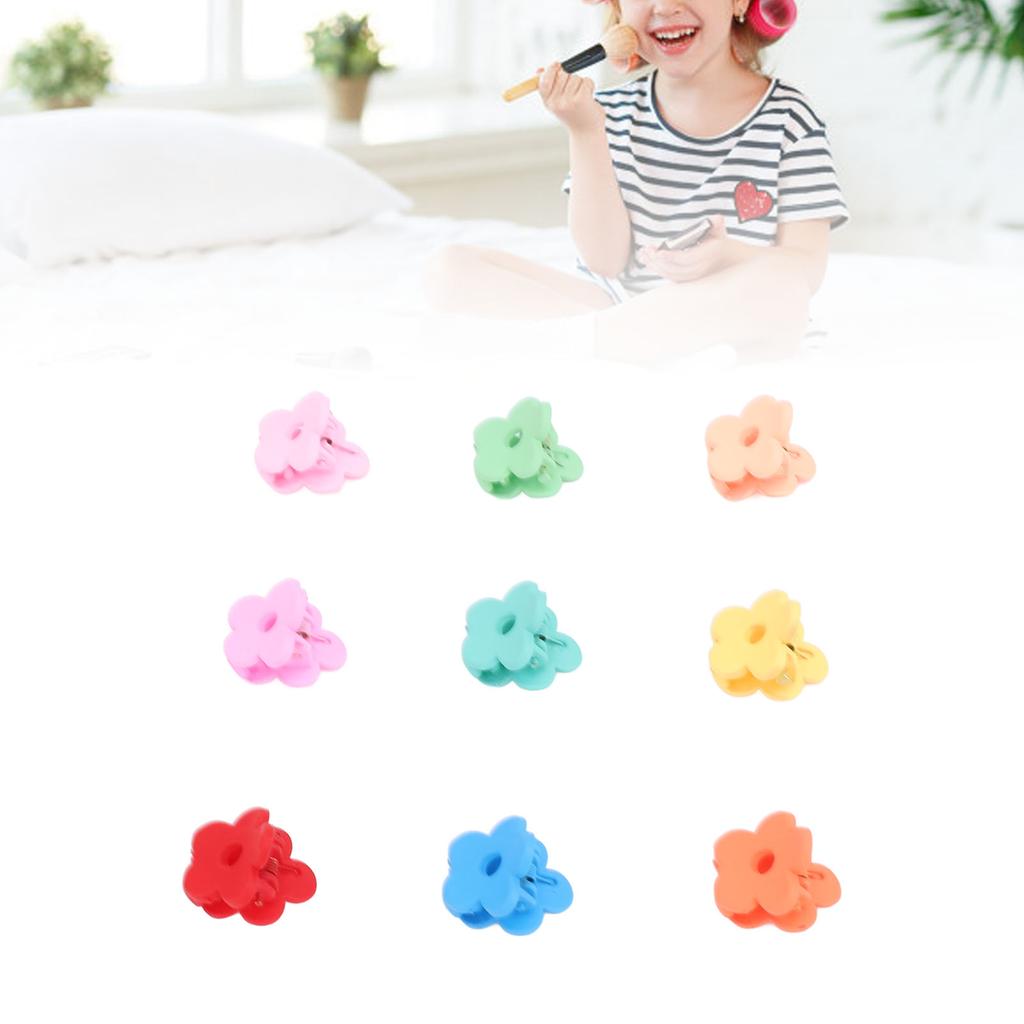 100pcs Small Flower Hair Claw Clips for Girls Women Colorful Non Slip Strong Hold Tiny Hair Clips fo