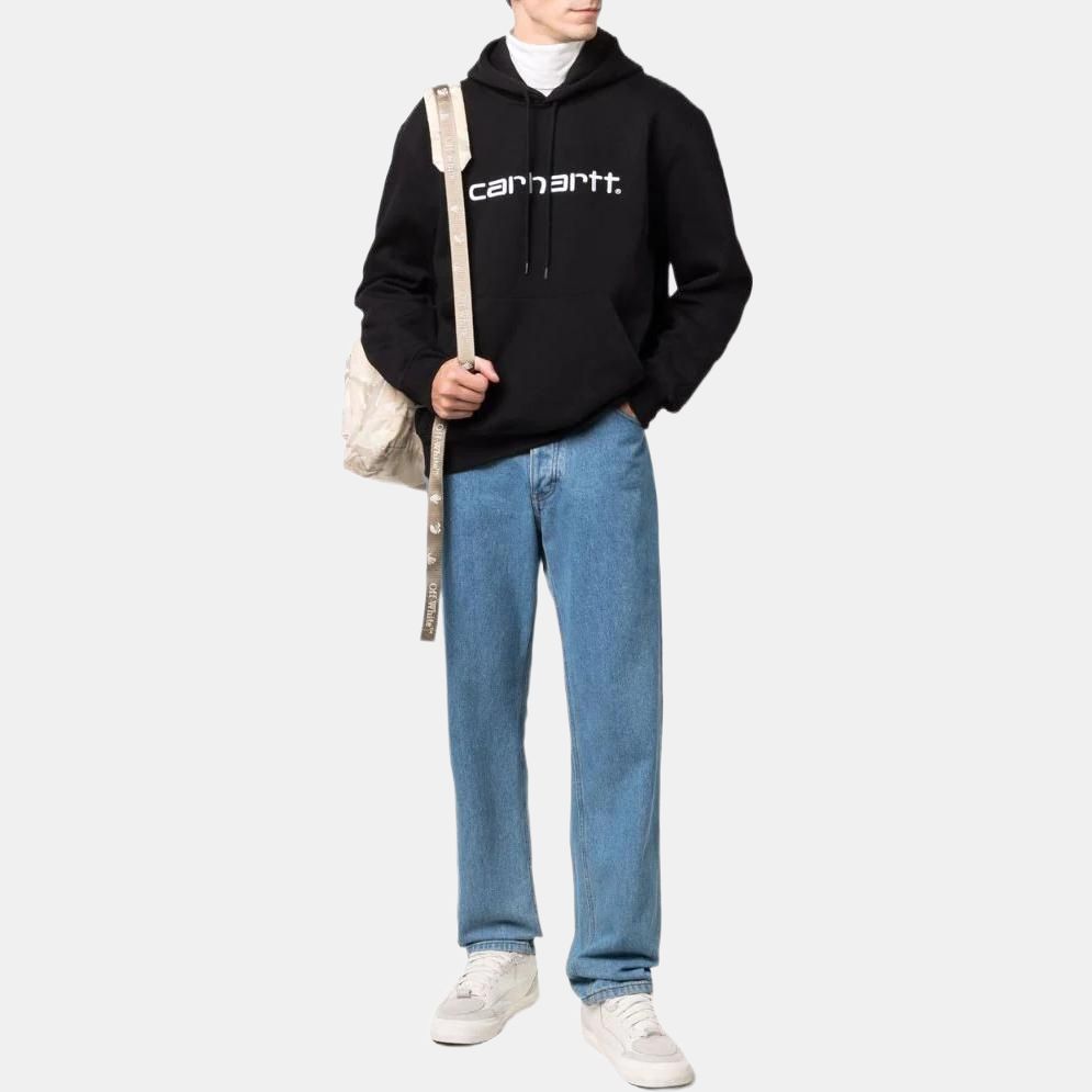 Carhartt WIP FW22 Classic Embroidered Logo Pullover Hoodie Men hoodies Black I030230030D2XX