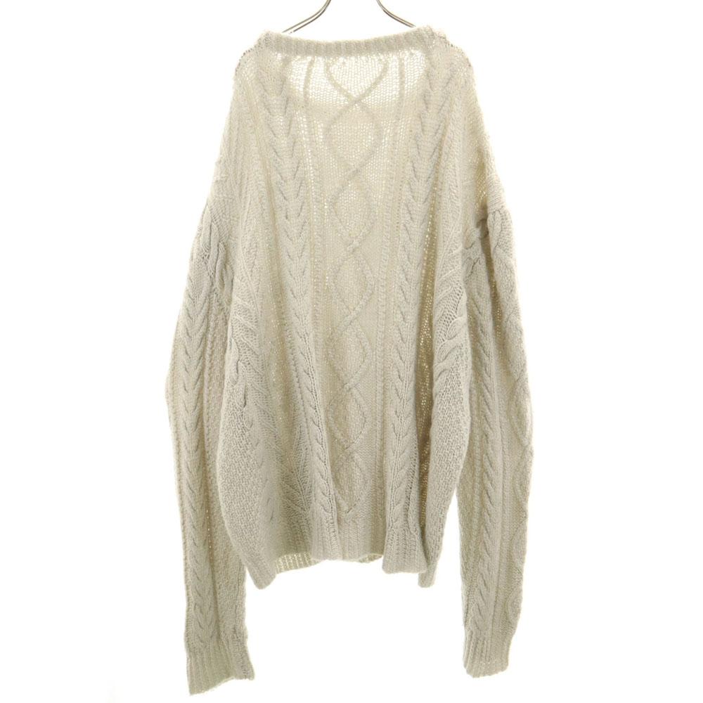 OLD 80s 90s Long Sleeve Oversized Silhouette Sweater Gray Knit Men's Used