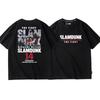 T-shirt da Uomo Estiva Girocollo con Stampa Motivo Lettere 3D alla Moda Casual Maniche Corte
