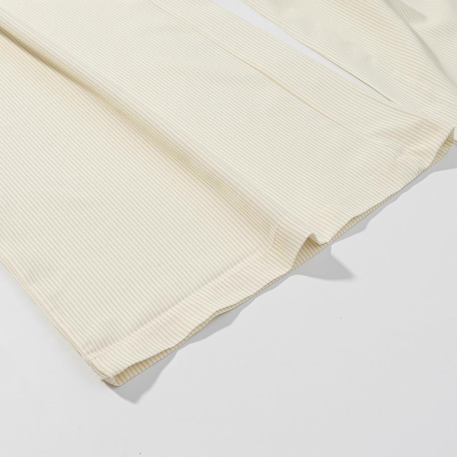 Autumn Cross-Border French Style Striped Shirt & Straight-Leg Pants Set