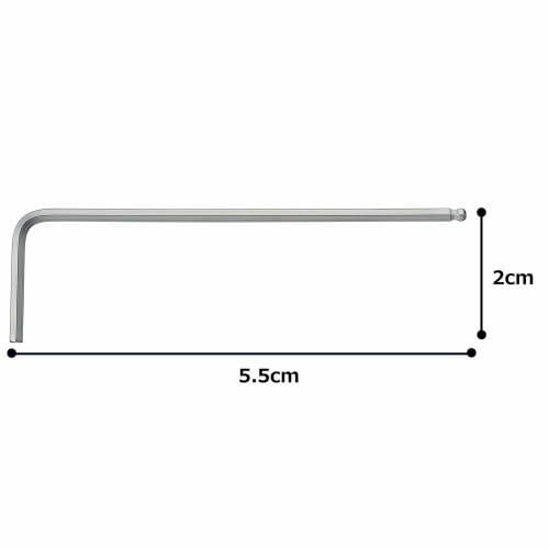 TONE BS-1.5 Ball Point L-Shaped Wrench, 1.5mm Width