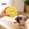 Interactive Pet Toy Squeaky Mop Ball Dog Toy, Plush Chew for Teeth Cleaning, Puppy Play Self-Play Boredom Relief Small Medium Dogs Toys