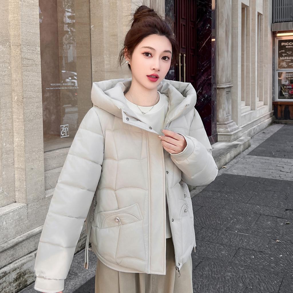 New Winter Cotton Jacket for Women with Hoodies, Versatile and Fashionable Simple Cotton Jacket Loose Korean Cotton Jacket