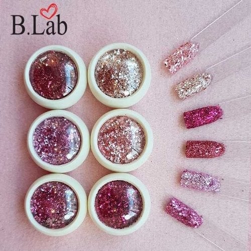 

B.Lab Shiny Solid Nail Glitter 6-piece set Pink Fantasy