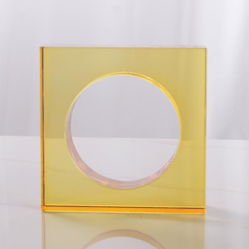 

Простые и креативные желтые прозрачные хрустальные геометрические арки декоративные украшения для гостиничного номера и входа в гостиную украшения Square