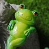 Playful Garden Figurine Micro Landscape Ornament, Frog Design Resin Figurine, Hand Painted Waterproof Miniature Scene Decoration Decor for Succulent