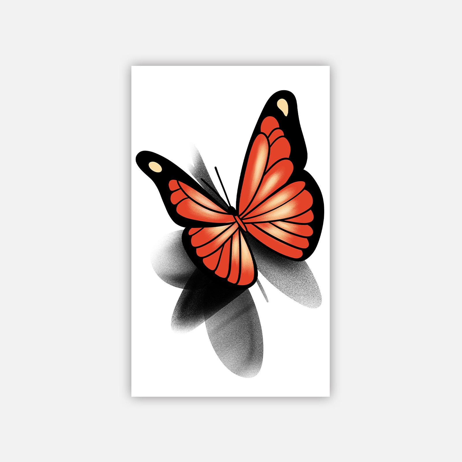 

3D Three-Dimensional Butterfly Tattoo Sticker, Waterproof And Long-Lasting, Simulated Painting, Clavicle Shoulder Model, Advanced Sense 11*18