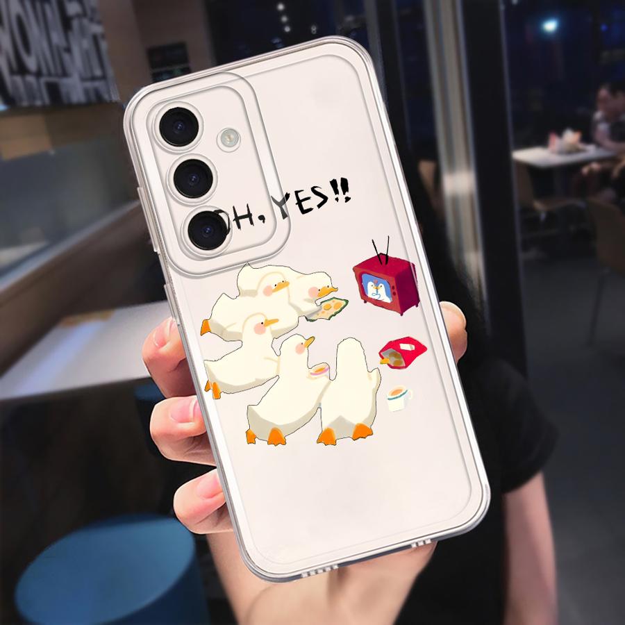 

Мультяшный чехол-утка для Samsung Galaxy A57 A26 A24 A56 A25 A51 A34 A35 A52 A36 A37 A55 A54 A15 A52 A17 A14 A16 Чехол для телефона A23 A31 Galaxy A55 5G