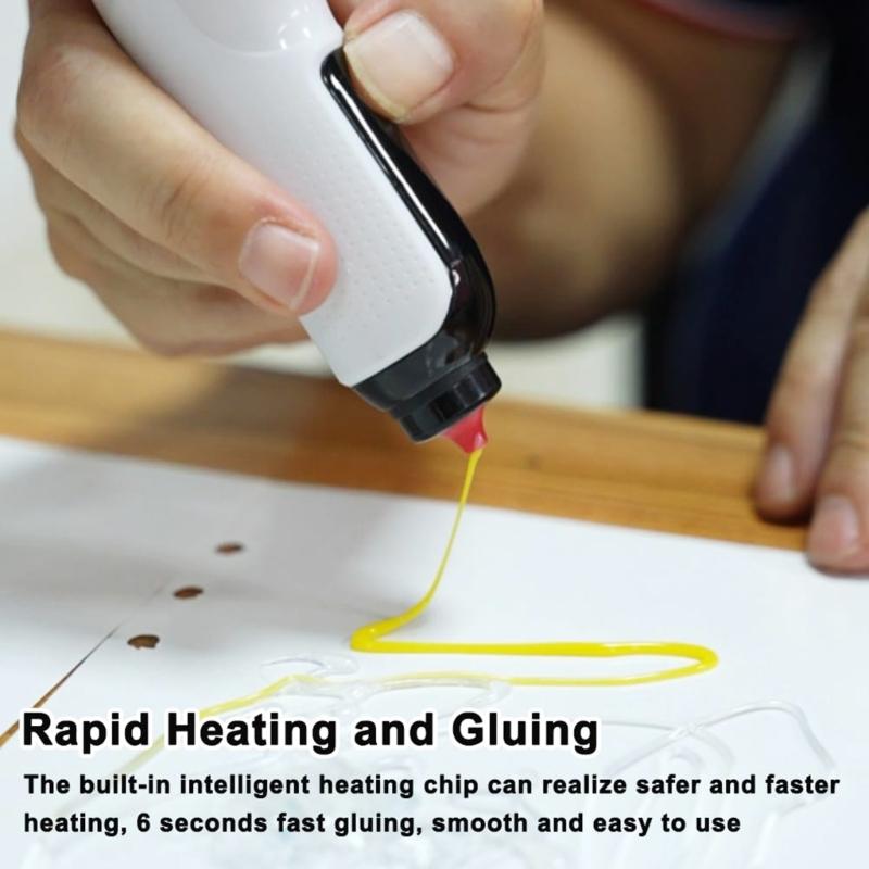 Portable Hot Glues Applicator Battery Powered Handheld Adhesive Glues Guns for Home DIY Projects 7mm Compatible