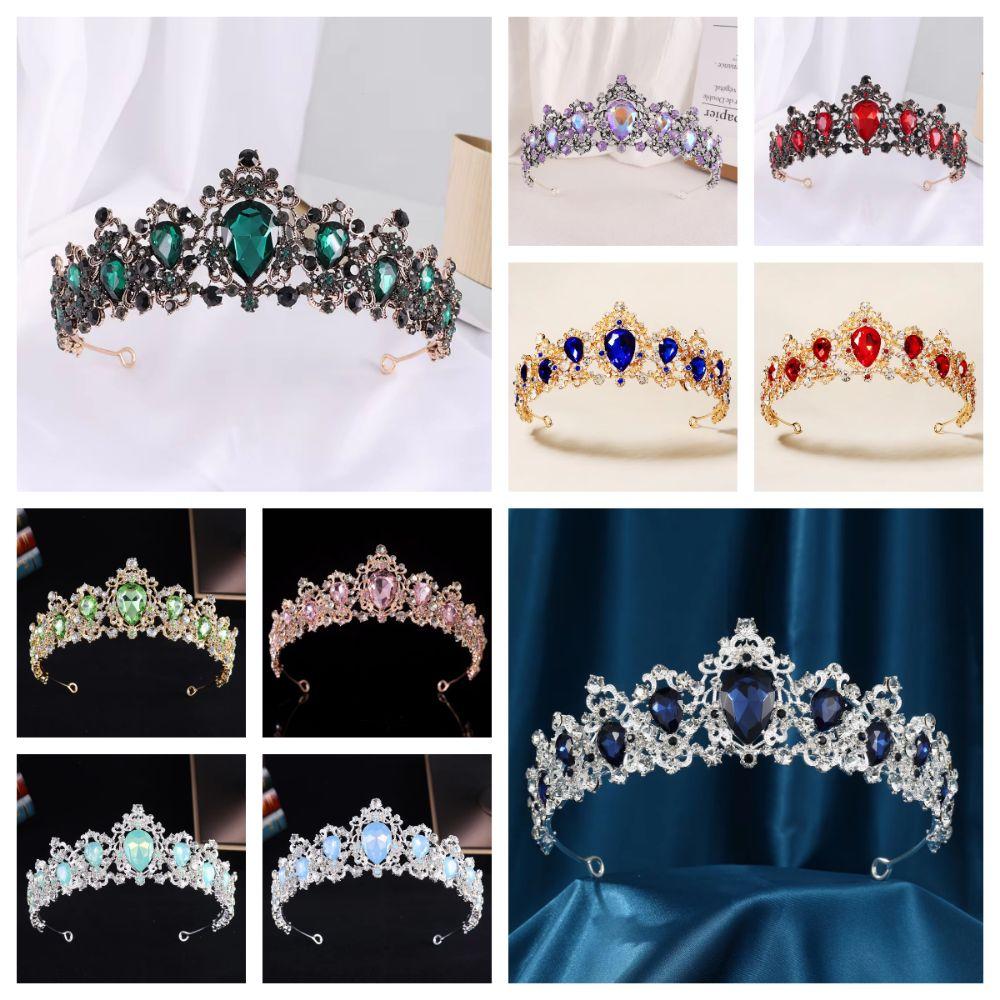 Crystal Queen Princess Crown Rhinestone Diadem Headwear New Vintage Wedding Tiaras  Costume Party
