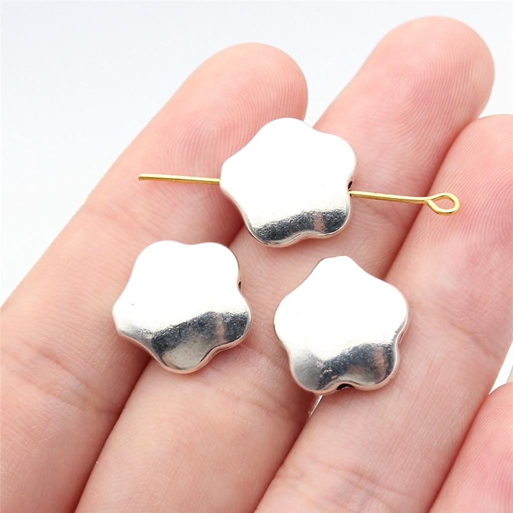 Twisted-Pattern Small-Hole Spacer Beads Mini Antique Bronze Silver Jewelry Making String Beads Separator