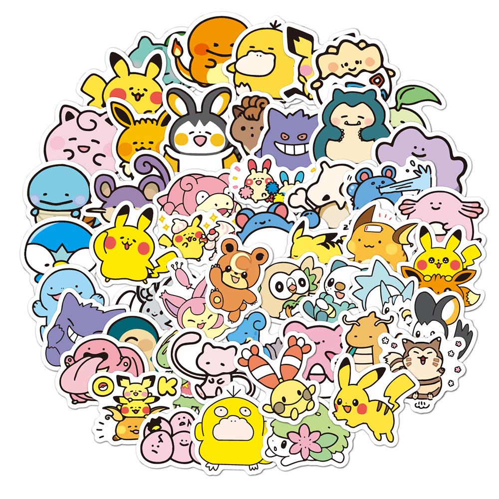 10/30/50/100pcs Kawaii Anime Cartoon Stickers Waterproof Decals Toys DIY Laptop Phone Case Notebook Decoration Sticker