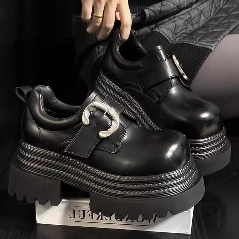 

Женская панк-обувь Оксфорды на платформе 7 см Обувь на платформе Модные массивные Мэри Джейн Удобные повседневные уличные женские лоферы 35-40 40 чёрный