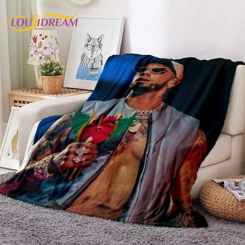 3D Free Anuel AA Rapper Hip Hop Singer Soft Flannel Blankets,Throw Blanket Comfortable Blanket for Picnic Beds Sofa Home Bedroom
