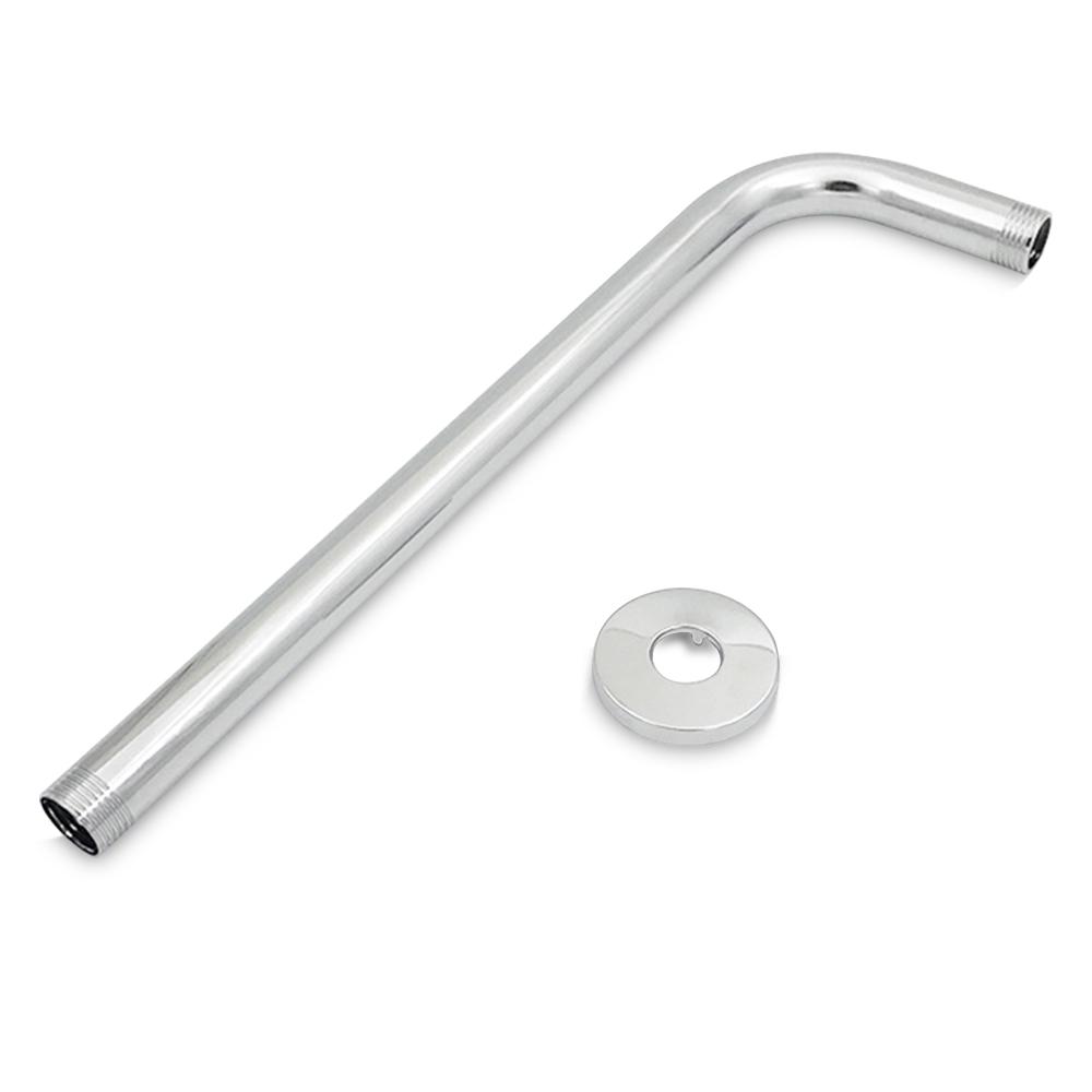 Buy LShaped Shower Arm Extension With Flange 16 Inch Length Stainless