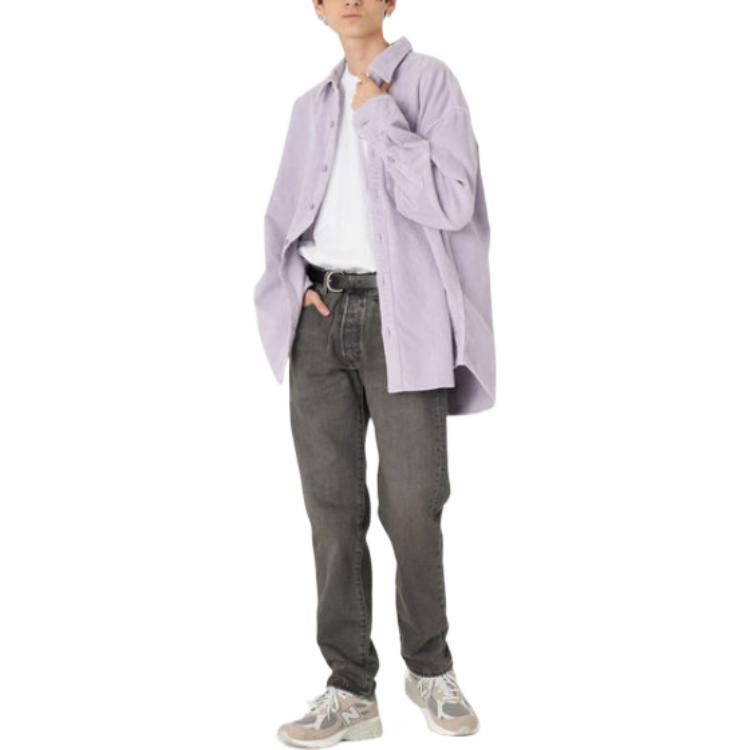 Levis Einfarbiges Kordhemd Locker Langärmlig Herrenhemden Hellviolett A1915-0007