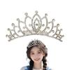 Bridal Hair Comb with Crown Decor Shiny Rhinestone Elegant Hair Comb Barrette for Woman Hair Decorative Use