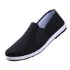 Men's Black Cloth Driving Shoes with Soft, Breathable Sole