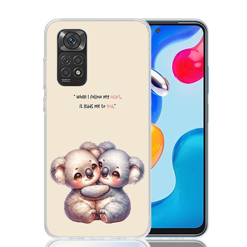 Koala Kawaii Cute Animal Phone Case For Xiaomi Redmi Note 15 14 13 12S 12 Pro Plus 11S 11E 11 11T 10S 10 Art Soft Pattern Cover