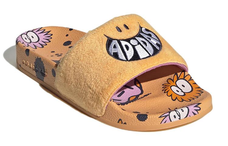 Kids' Adidas Originals Adilette Comfortable Abrasion Resistant Slippers Orange Yellow GY3303