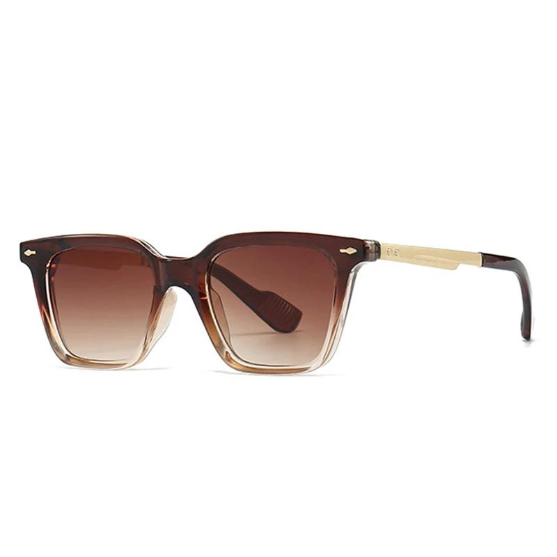 SHAUNA Fashion Square Women Luxury Rivets Sunglasses Retro Gradient Shades UV400 Men Trending Sun Glasses