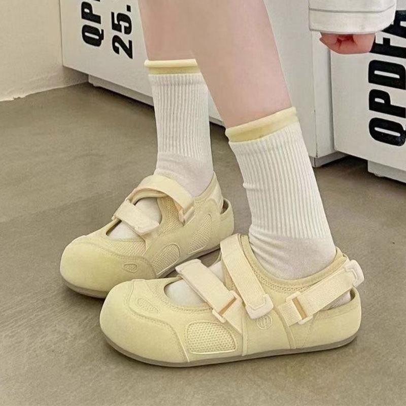 Thick-soled Sports Bag Head Sandals Women's New Summer Women's Skirt Velcro Single Shoes Women