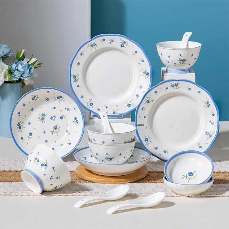 Hao Aijia Lan Dai 14-Piece Ceramic Dining Set