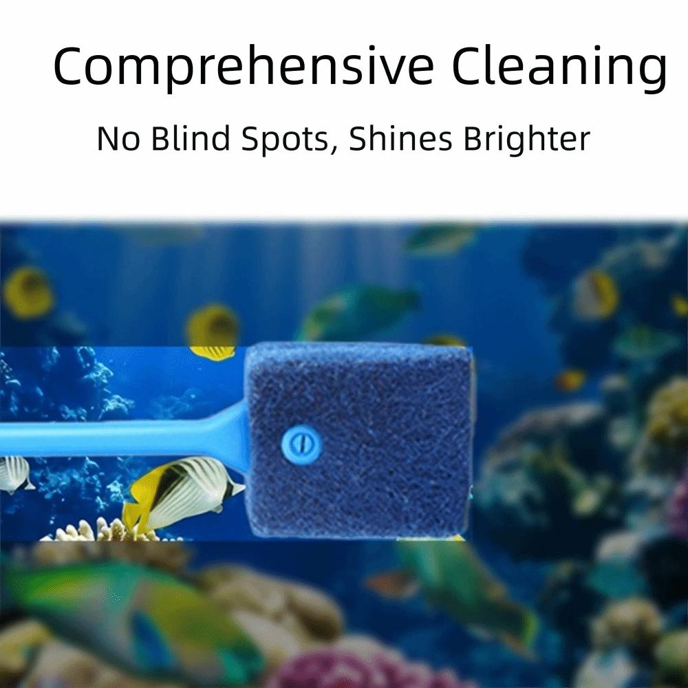 Double Sided Sponge Fish Tank Cleaning Brush Floating Cleaning Brush  Glass Acrylic Fish Tank
