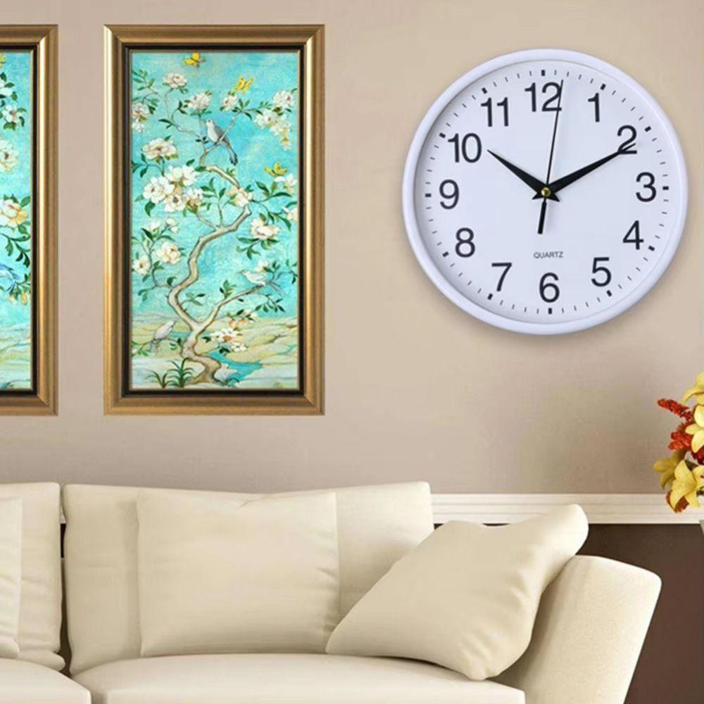 8 Inch Hanging Clock Battery Operated Round Wall Clocks Stylish Scale clock  Living Room