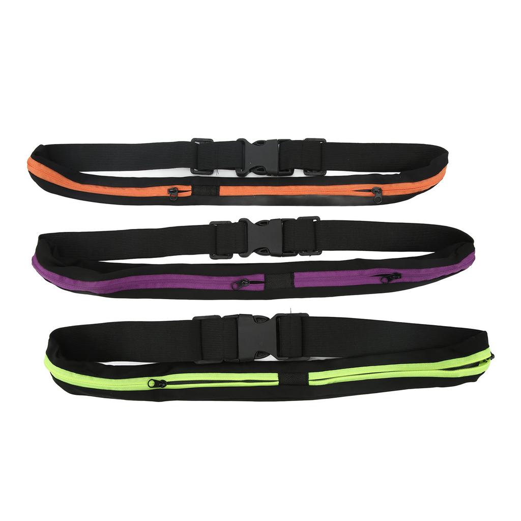 3Pcs Outdoor Sports Mini Waist Bag Anti Theft Invisible Waist Pack Double Pocket Waterproof Phone Belt Nylon Casual
