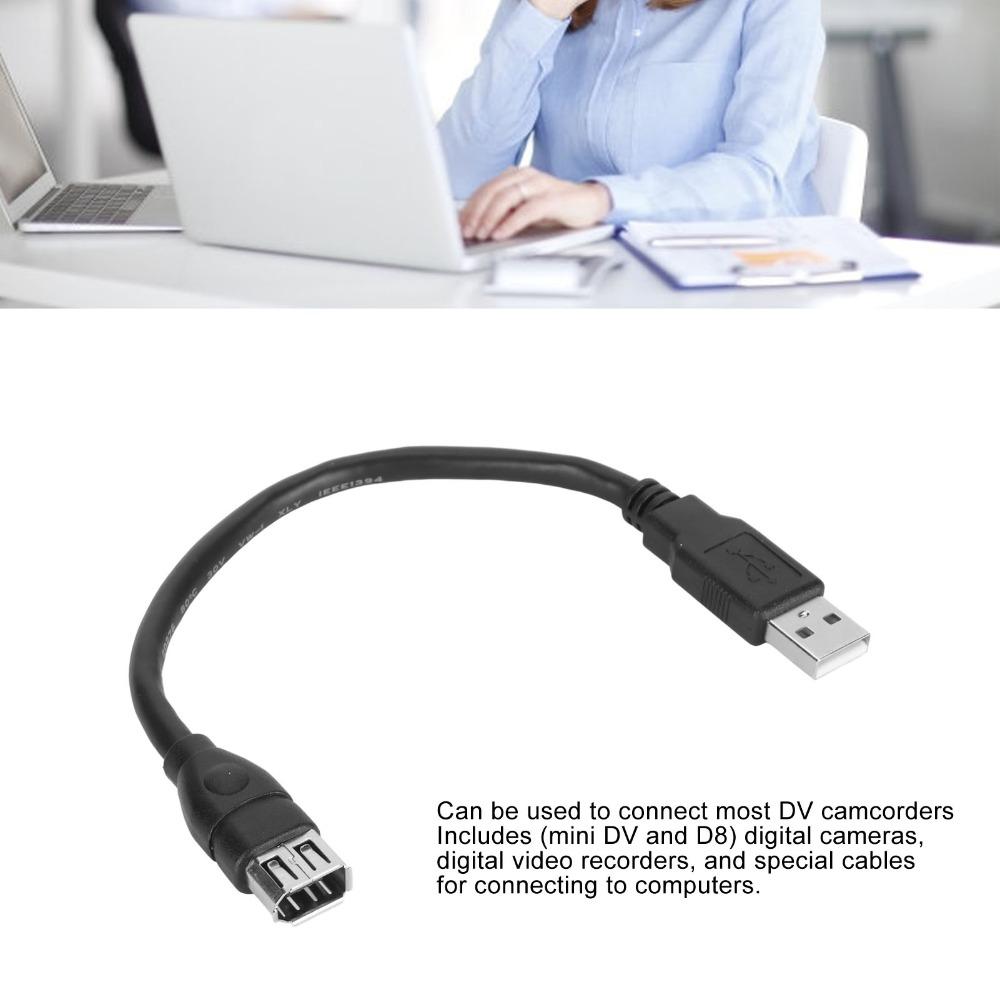 6 Pin Female To USB 2.0 AM Firewire 1394 Adapter Firewire To USB Cable  Video Camcorders