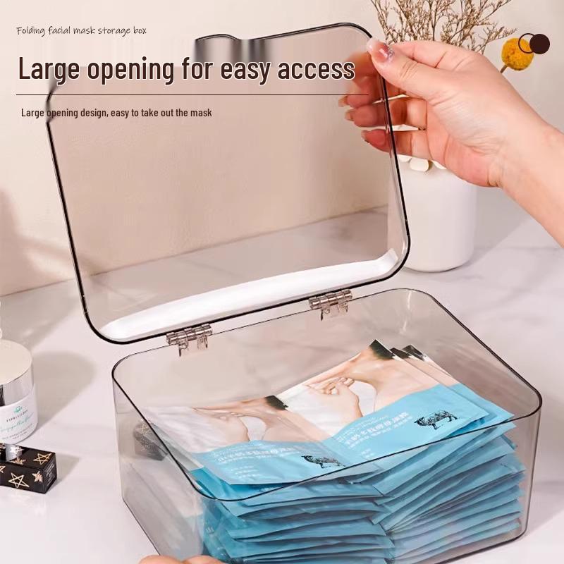 Transparent Large Capacity Dustproof Storage Box for Lipstick & Skincare