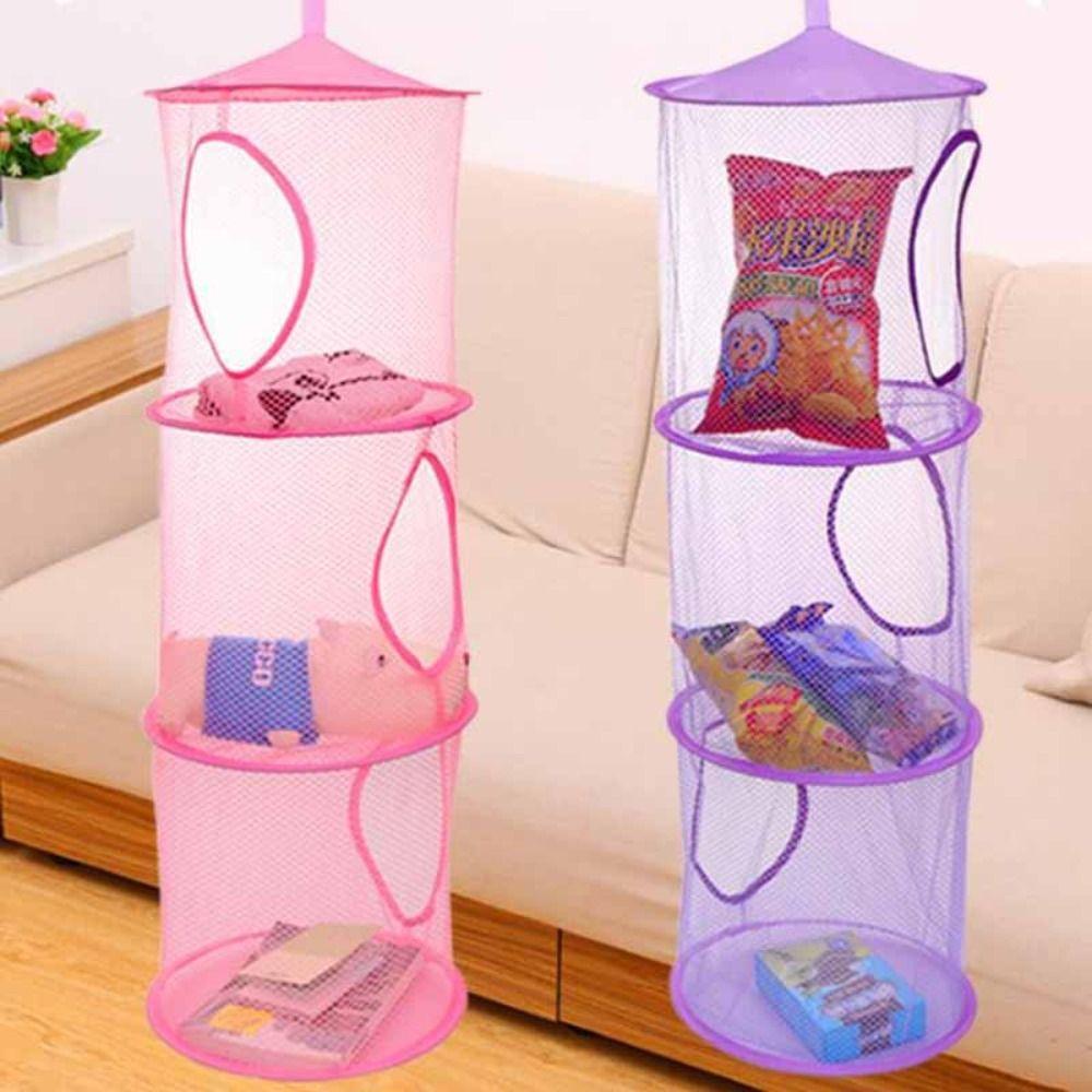 

Mesh Cylindrical Storage Hanging Bag Cylindrical Cylindrical Storage Basket Clothes