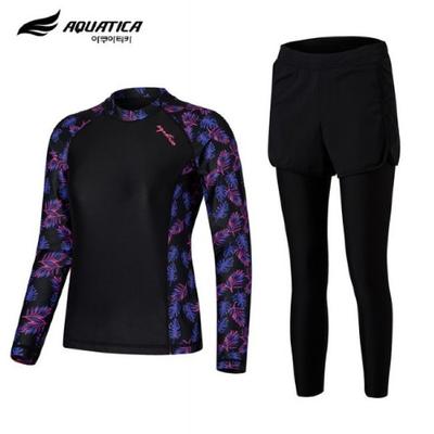 Akuatika Women'S Rash Guard Aqawbm-Wl Top + Leggings/Shorts
