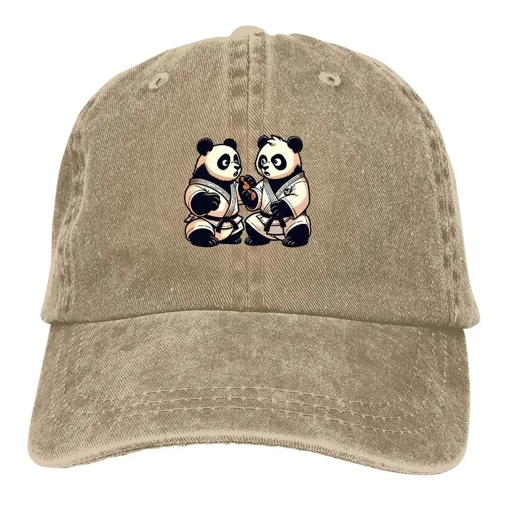 BJJ Pandas Brazilské Jiu Jitsu Bojová Umění Baseballová Čepice Unisex Klobouky Ženy Visor Ochrana Snapback Zápasnické Čepice