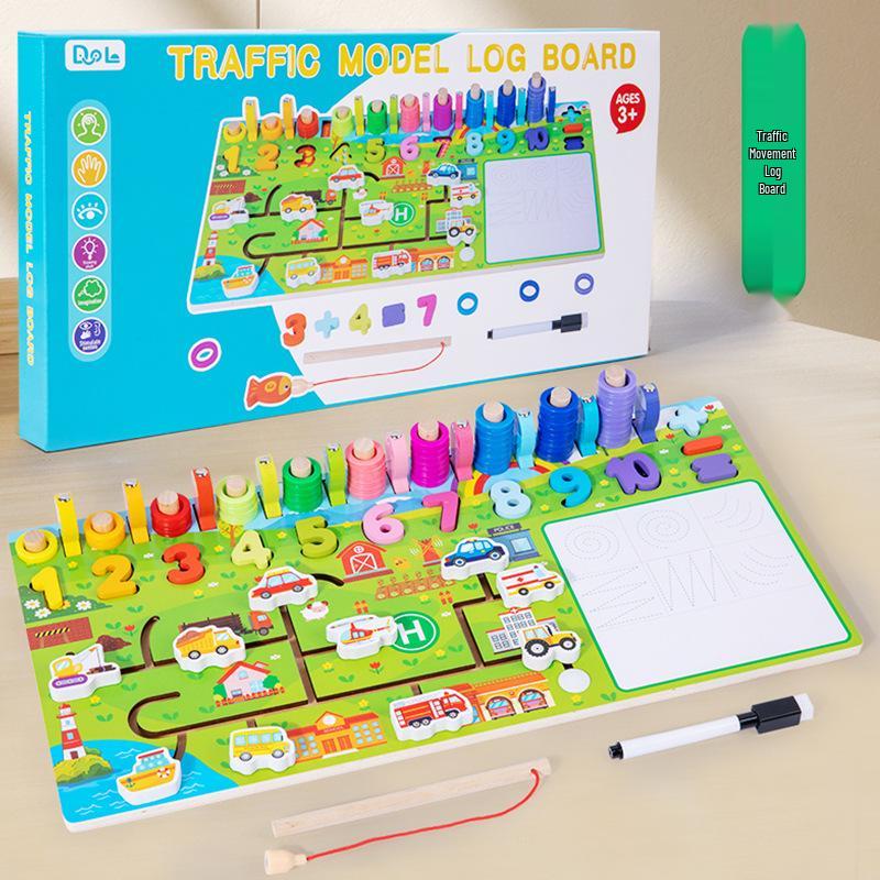 Toddler Number Puzzle Blocks for Early Education and Brain Development Ages 1-3 Boys & Girls