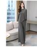 Autumn 2025 Women's Stylish Slimming Skirt-Pants Two-Piece Set - Casual Light Luxury Patchwork Design