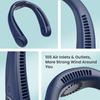 Portable Bladeless Fan with Silicone Connector Multi-Protections Designed Fan Three Motor Drive Neck Fan with 360 Air  Cooling
