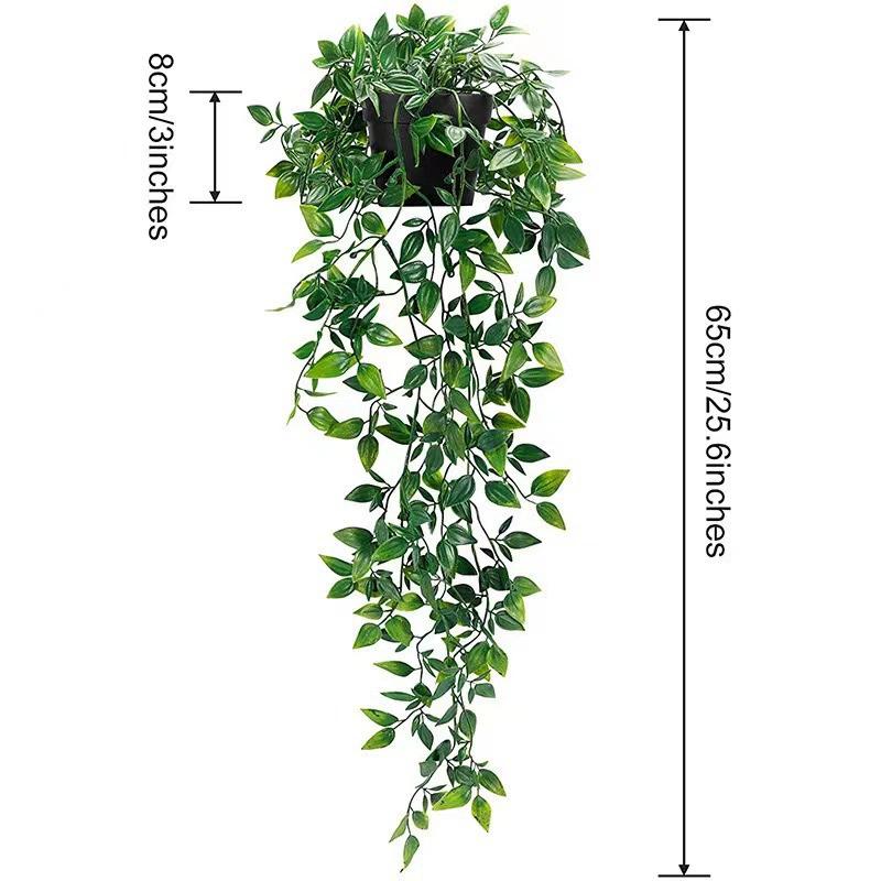 

A High-Quality Artificial Hanging Plant That Can Be Paired with Pots Suitable for Home Living Room Office Bathroom Shelf Decoration 1pc