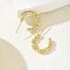 C-shaped stud earrings, personality temperament accessories, niche design sense, casual and versatile irregular ins style earrings