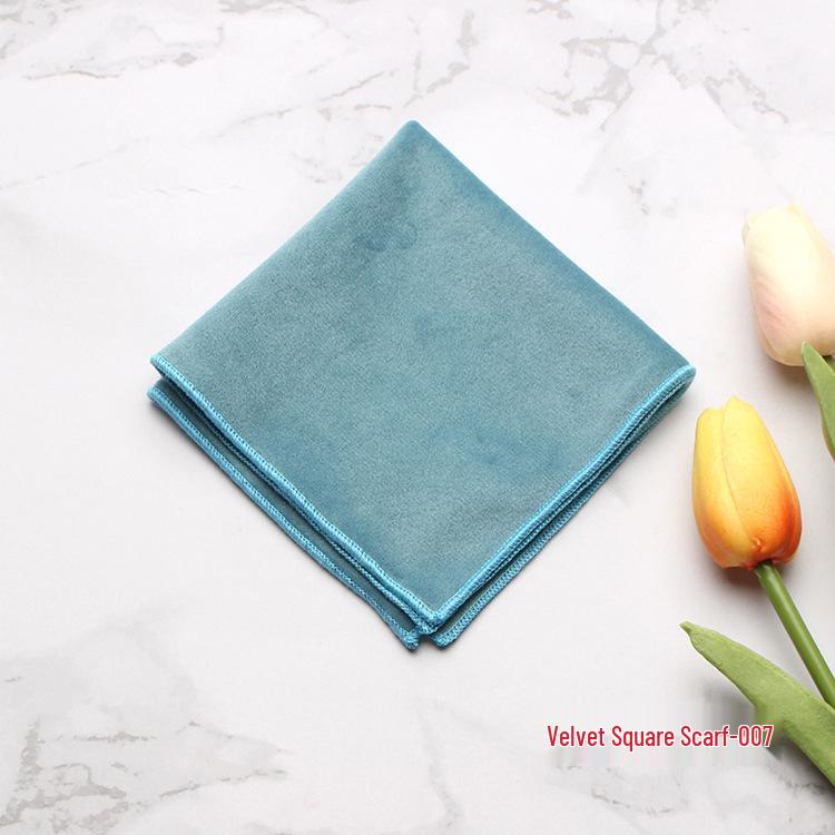 Velvet Pocket Square Scarf - Fashionable Men's Dress Accessory for Weddings and Parties