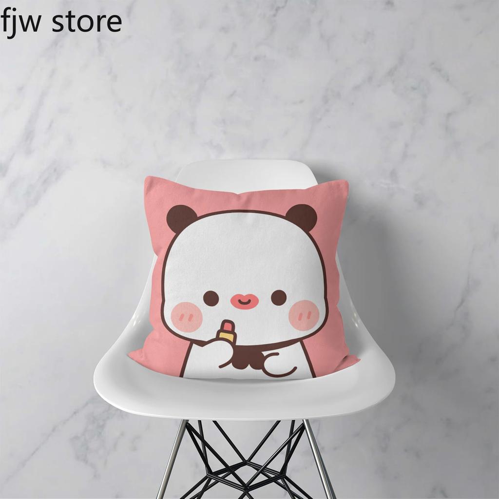 Cute Bear Bubu Dudu Pillowcase Fashionable Anime  Sweet Couple Gift  Sofa Room Bedside Home Decoration