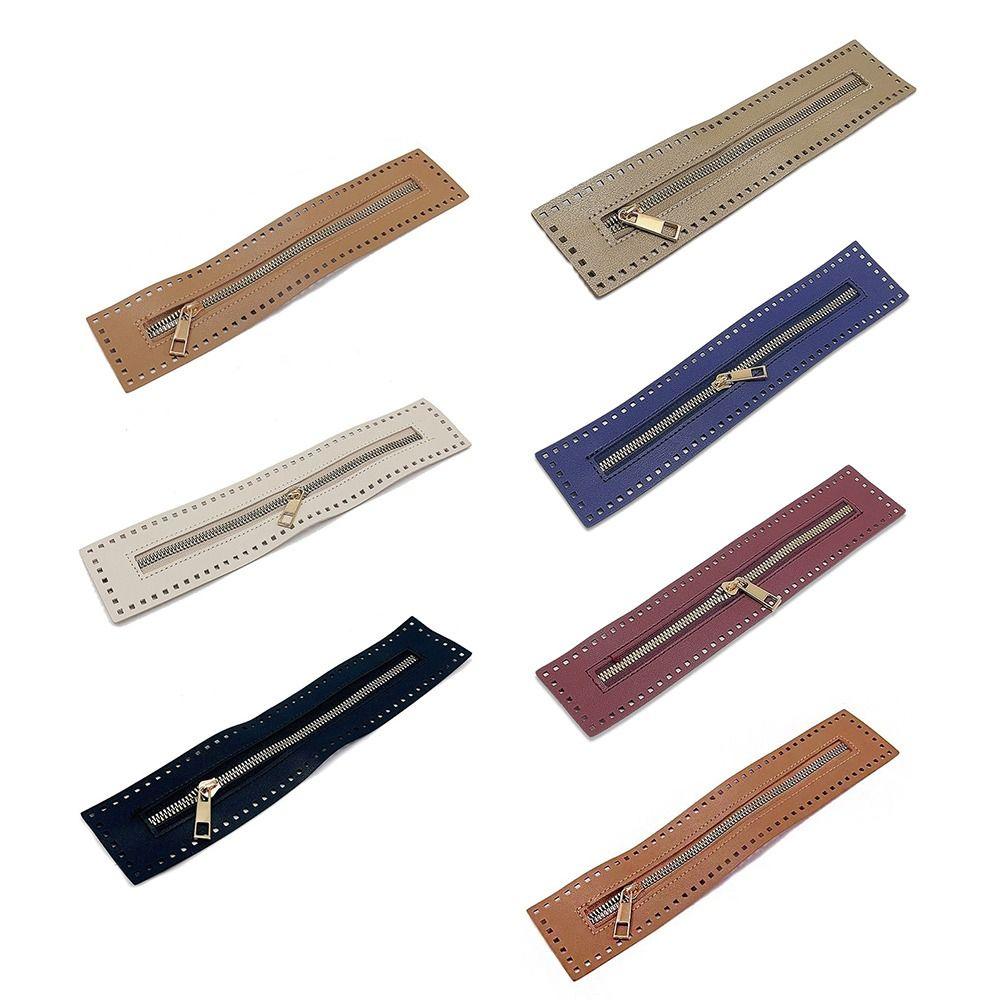 Bag Accessories PU Leather PU Bag Zipper Long 27CM Stitch Zipper Hardware Replaceable Clothes